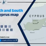 North and South Cyprus map